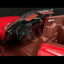 Set of Mercedes 450 SL R107 1985 Red US Version + Bobby Ewing Dallas Figurine 1/12 KK Scale