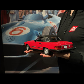 Set von Mercedes 450 SL R107 1985 Rot US Version + Bobby Ewing Dallas Figur 1/12 KK Scale