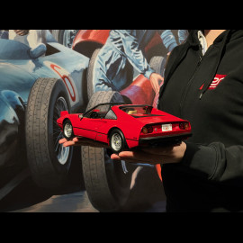 Set von Ferrari 308 GTS Quattrovalvole 1982 Rot US Version + Thomas Magnum Figur 1/12 KK Scale