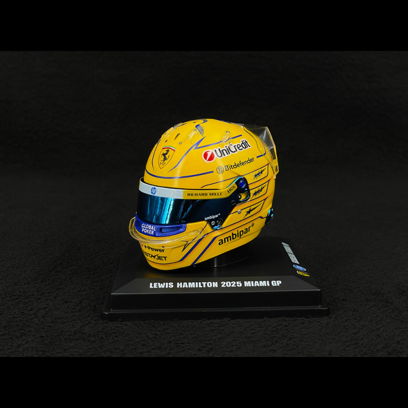 Ferrari Helm Lewis Hamilton n° 44 8. Miami GP 2025 F1 1/5 LookSmart LSHEL015