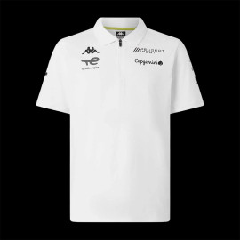 Peugeot Sport Poloshirt mit Reißverschluss am Kragen 2025 Weiß Kappa 37231KW – Herren