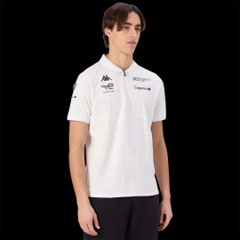 Peugeot Sport Zip-Neck Polo Shirt 2025 White Kappa 37231KW - Men's