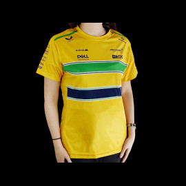 McLaren T-Shirt F1 Team Ayrton Senna Monaco GP Yellow TM10678 - Women's