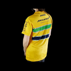 McLaren T-Shirt F1 Team Ayrton Senna GP Monaco Gelb TM10678 – Damen