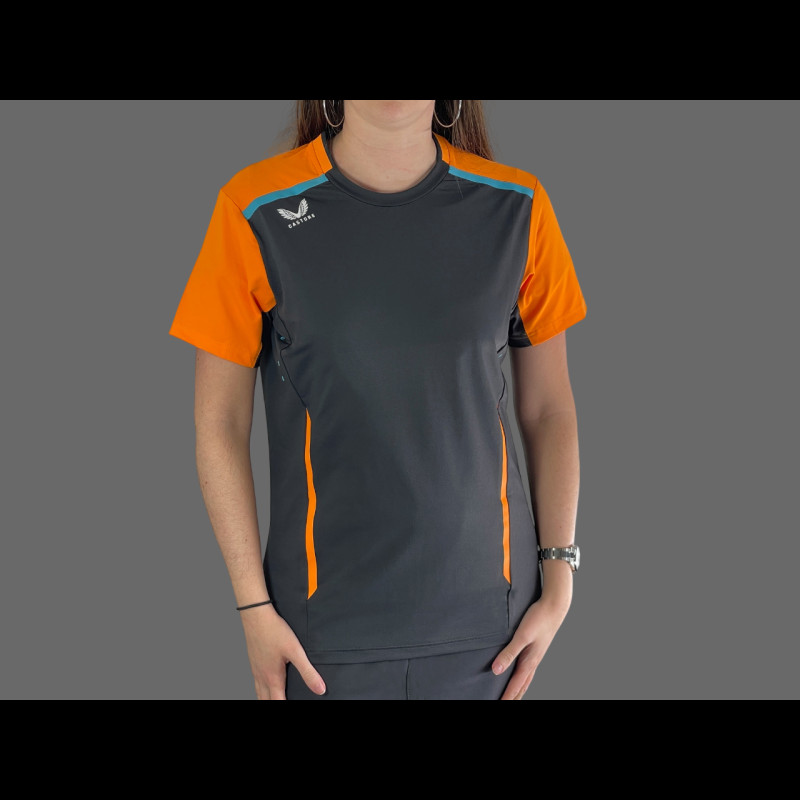 McLaren F1 Team T-Shirt Norris Piastri Exklusiv Rennstall Phantom / Papaya Orange TF4717-217 - Damen