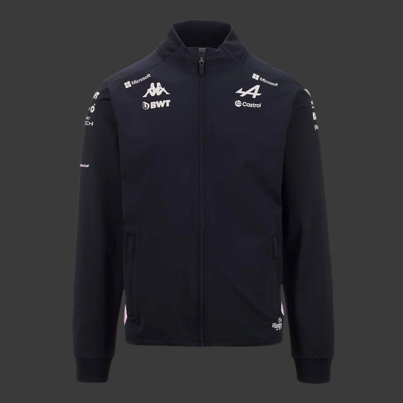 Alpine Jacket F1 Team BWT Gasly Adriso Softshell Black / Blue / Pink Kappa 351L6JW_A01 - Men