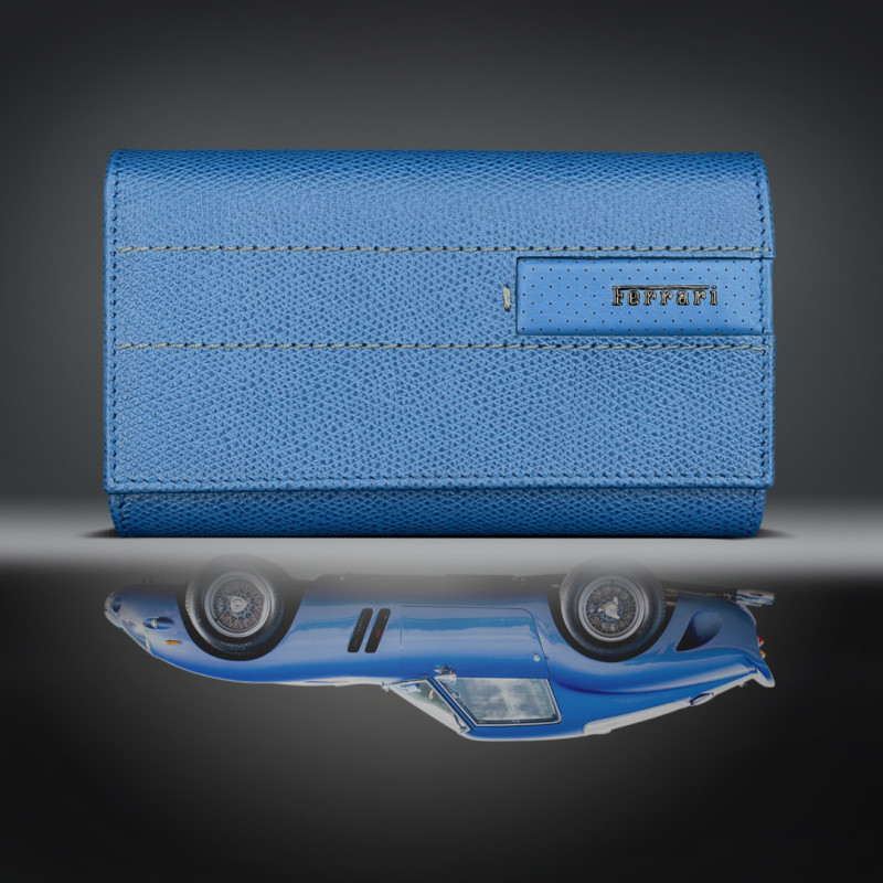 Ferrari Wallet Blue Leather 13053BLU0