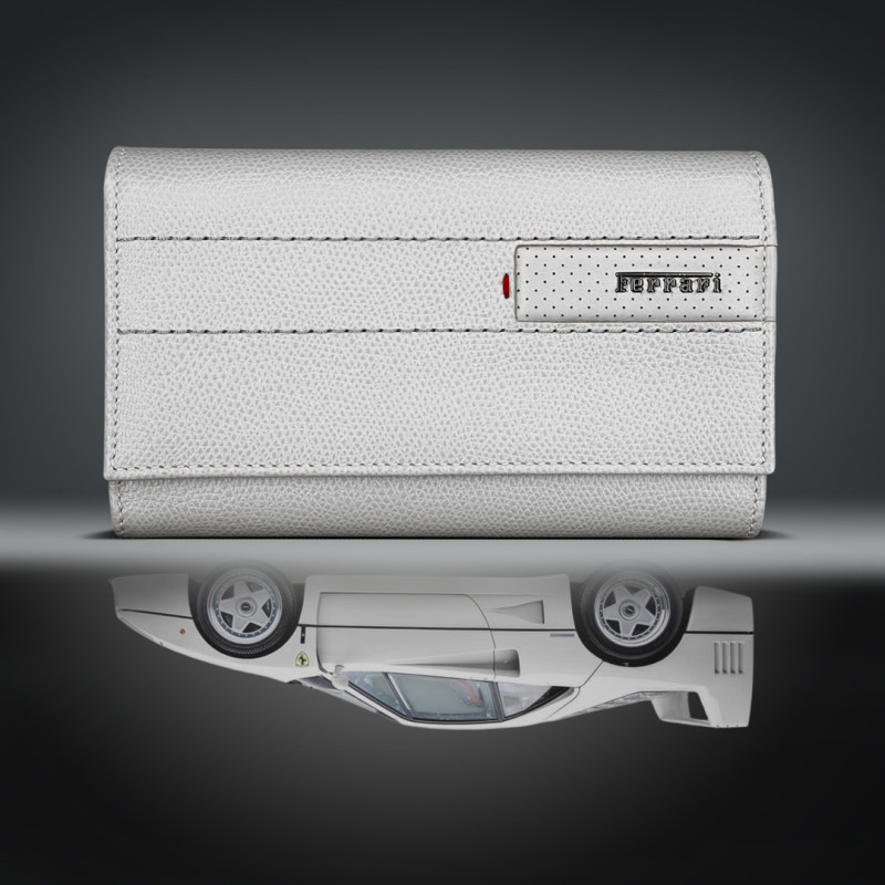 Ferrari Geldbörse Weiß Leder 13053WHT0