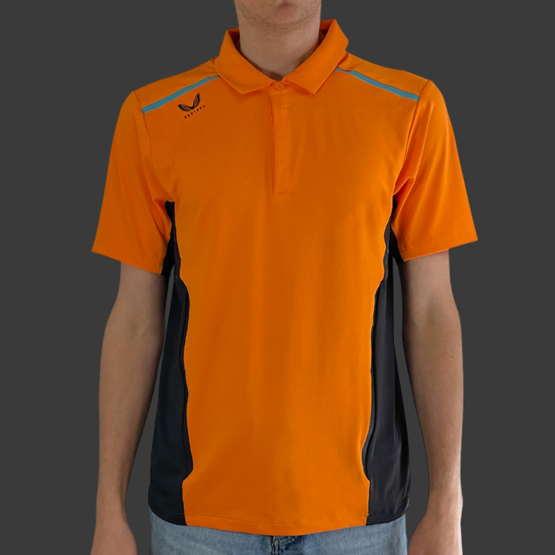 McLaren F1 Team Polo Shirt Norris Piastri Exclusive Team Papaya Orange / Phantom TM4716-076 - Men's