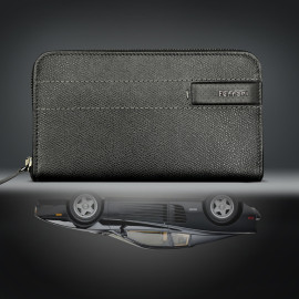 Ferrari Wallet / Purse Black Leather Made in Italy 13056BLK0