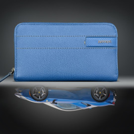 Ferrari Wallet / Purse Blue Leather Made in Italy 13056BLU0
