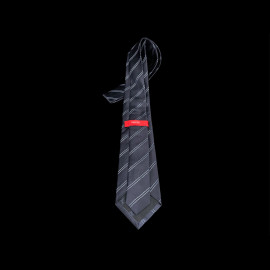 Ferrari Tie in Silk Striped Navy Blue L0313FXA0