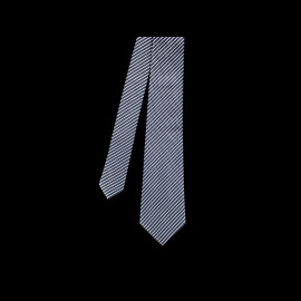 Ferrari Tie in Silk Striped Navy Blue L0314BLU0