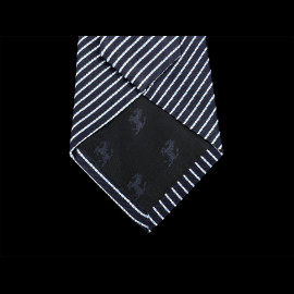 Ferrari Tie in Silk Striped Navy Blue L0314BLU0