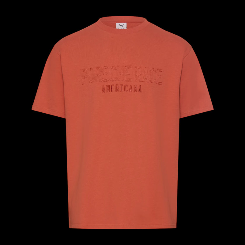 Porsche T-shirt Race Americana Puma Lava Orange 634484-20