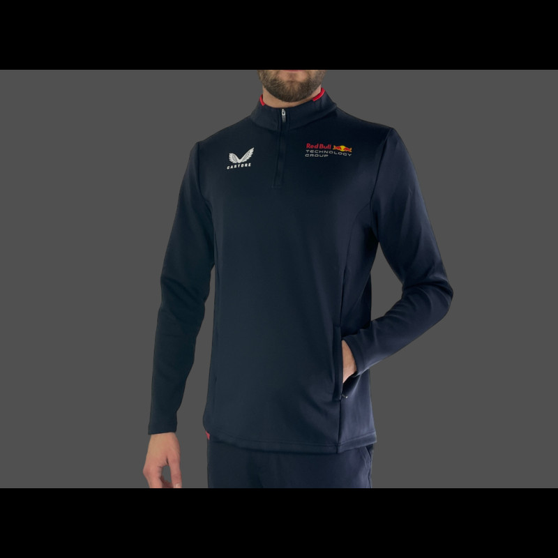 Red Bull Racing F1 Team Reißverschluss-Pullover Exklusives Rennstall Nachthimmel TM4793FAC-190 - Herren