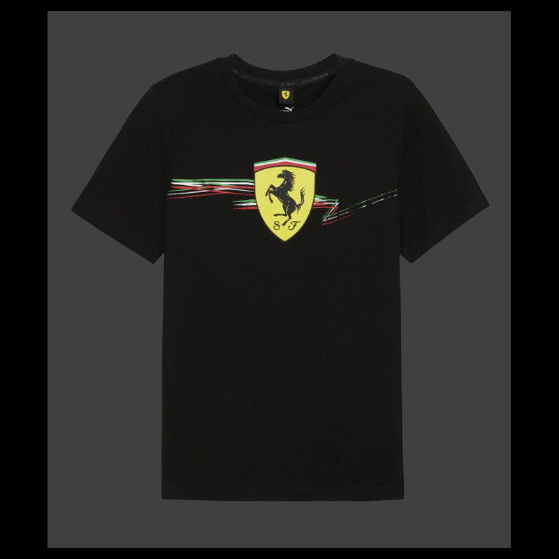 Ferrari T-Shirt Günstige F1 Team Leclerc / Hamilton Puma Schwarz 701231832-001 - unisex