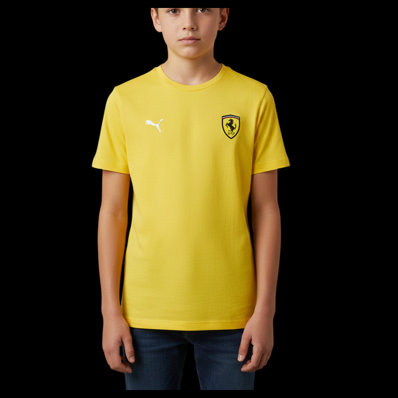 T-shirt Ferrari Crest Low Cost F1 Team Leclerc / Hamilton Puma Yellow 701231881-002 - kids