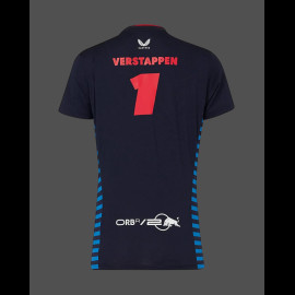 Red Bull Racing T-shirt F1 Team Max Verstappen Signature Nachthimmel TF5887-190 - Damen