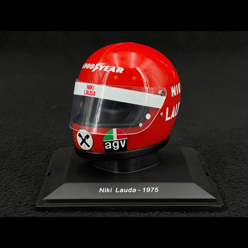 Ferrari Helm Niki Lauda n° 12 Gewinner Weltmeisterschaft 1975 F1 1/5 Spark HELFE06