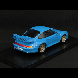 Porsche 911 GT2 Type 993 1996 Riviera Blue BBS Rims 1/18 KK Scale KKDC181423B