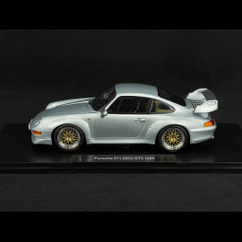 Porsche 911 GT2 Typ 993 1996 Polar Silber BBS Felgen 1/18 KK Scale KKDC181421B