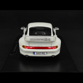 Porsche 911 GT2 Type 993 1996 White Grand Prix BBS Rims 1/18 KK Scale KKDC181424B