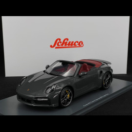 Porsche 911 Turbo S Cabriolet Type 992 2022 Agate Grey 1/18 Schuco 18U00143