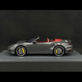 Porsche 911 Turbo S Cabriolet Type 992 2022 Agate Grey 1/18 Schuco 18U00143
