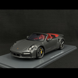 Porsche 911 Turbo S Cabriolet Typ 992 2022 Achatgrau 1/18 Schuco 18U00143