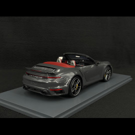 Porsche 911 Turbo S Cabriolet Typ 992 2022 Achatgrau 1/18 Schuco 18U00143