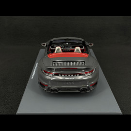 Porsche 911 Turbo S Cabriolet Type 992 2022 Agate Grey 1/18 Schuco 18U00143