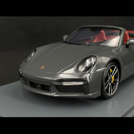 Porsche 911 Turbo S Cabriolet Type 992 2022 Agate Grey 1/18 Schuco 18U00143