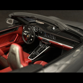 Porsche 911 Turbo S Cabriolet Type 992 2022 Agate Grey 1/18 Schuco 18U00143