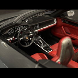 Porsche 911 Turbo S Cabriolet Typ 992 2022 Achatgrau 1/18 Schuco 18U00143