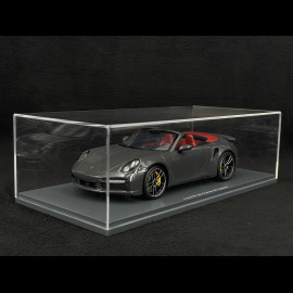 Porsche 911 Turbo S Cabriolet Typ 992 2022 Achatgrau 1/18 Schuco 18U00143
