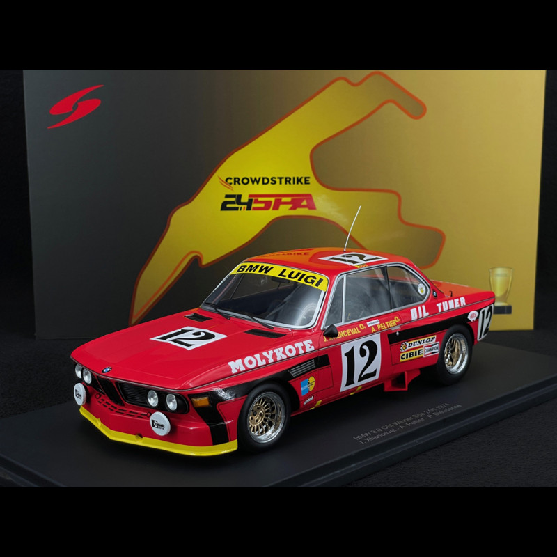 BMW 3.0 CSi n° 12 Winner 24h Spa 1974 1/18 Spark 18SPA1974