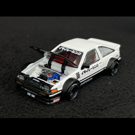 Toyota Sprinter Trueno AE86 n° 86 Kaido Works IMAI Racing V1 1983 Weiß 1/64 Mini GT KHMG180