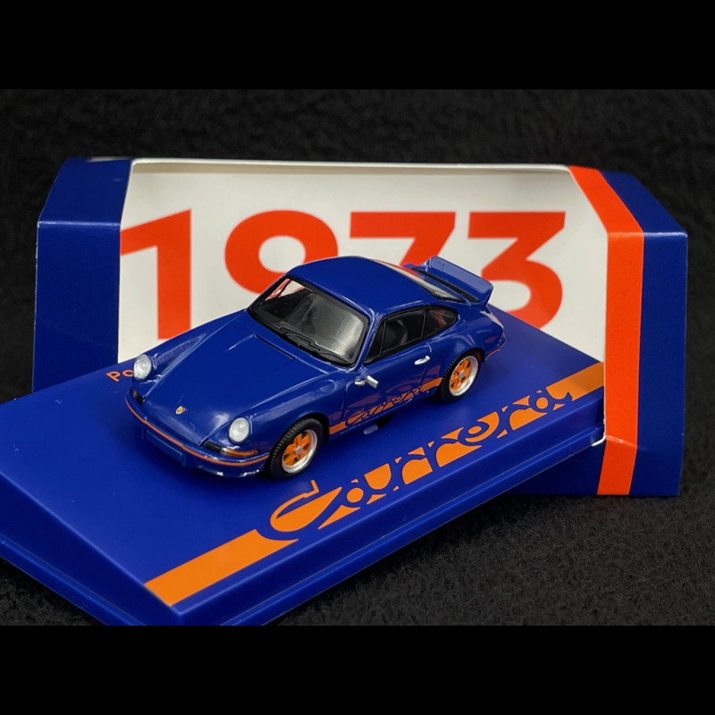 Porsche 911 RS 2.7 1973 Blue / Orange 1/64 Spark 64SP007-A