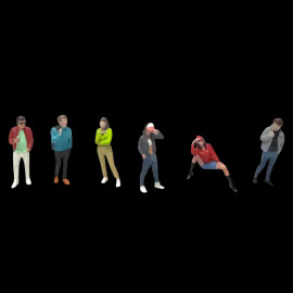 Set Figurines Sporty and Elegant Style Various Characters Diorama 1/64 Mini GT AD-2430