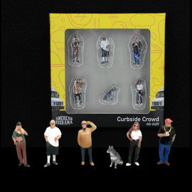 Set American People Figurines Street Style Diorama 1/64 Mini GT AD-2429