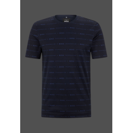 Porsche x BOSS T-shirt Slim Fit Mercerised Cotton Dark blue BOSS 50486222_404 - Men