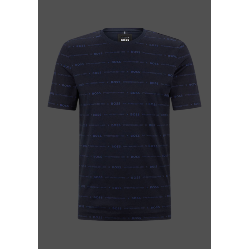 Porsche x BOSS T-shirt Slim Fit Mercerised Cotton Dark blue BOSS 50486222_404 - Men