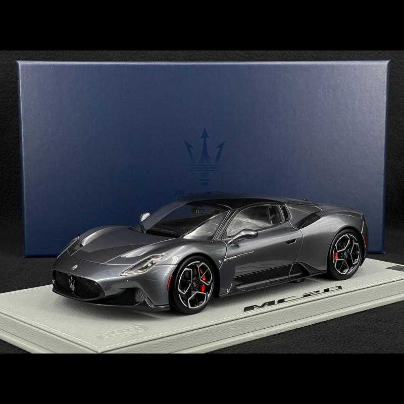 Maserati MC20 2020 Grigio Mister / Glänzendes Schwarz 1/18 BBR Models HE180051FMAS