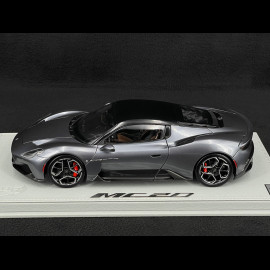 Maserati MC20 2020 Grigio Mister / Glänzendes Schwarz 1/18 BBR Models HE180051FMAS
