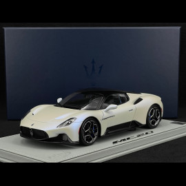 Maserati MC20 2020 Bianco Audace / Glänzendes Schwarz 1/18 BBR Models HE180051AMAS