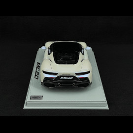 Maserati MC20 2020 Bianco Audace / Glänzendes Schwarz 1/18 BBR Models HE180051AMAS