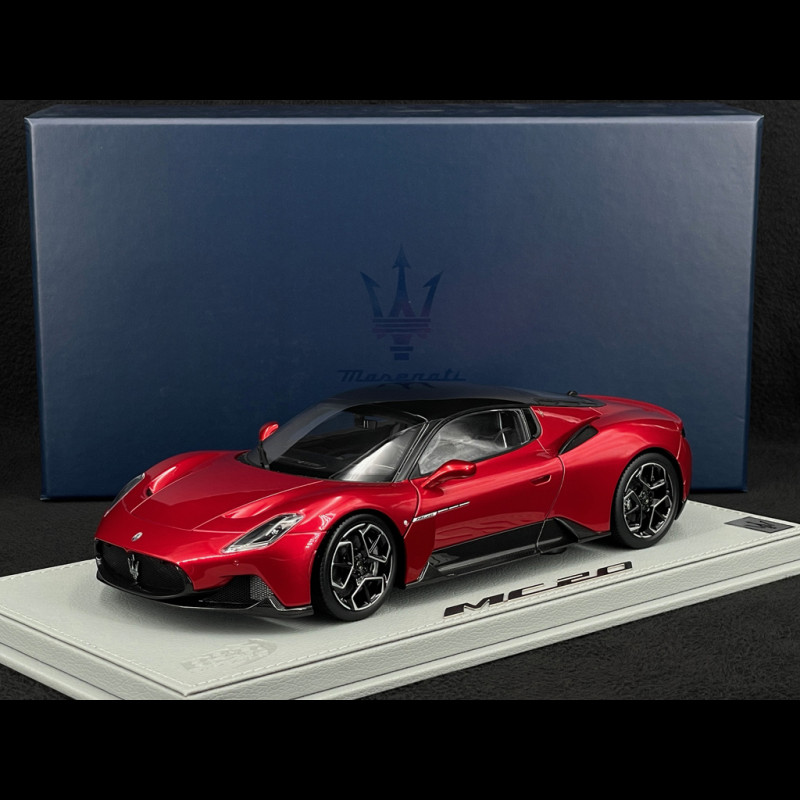 Maserati MC20 2020 Rosso Vincente / Glänzendes Schwarz 1/18 BBR Models HE180051CMAS