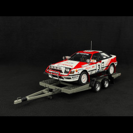 Set Rally Toyota Celica GT-Four ST165 n° 3 Winner Rally Safari 1990 avec Remorque 1/18 Ottomobile OT480