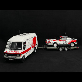 Set Rally Toyota Celica GT-Four ST165 n° 3 Winner Rally Safari 1990 avec Remorque 1/18 Ottomobile OT480